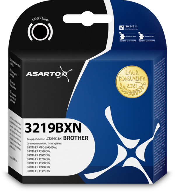 Tusz Asarto do Brother 3219BXN | LC3219XLBK | 3000 str. | black sklep