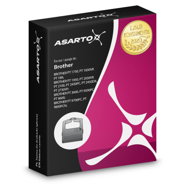 Taśma Asarto do Brother R641N | TZE641 |  black/YL | 18mm*8m sklep